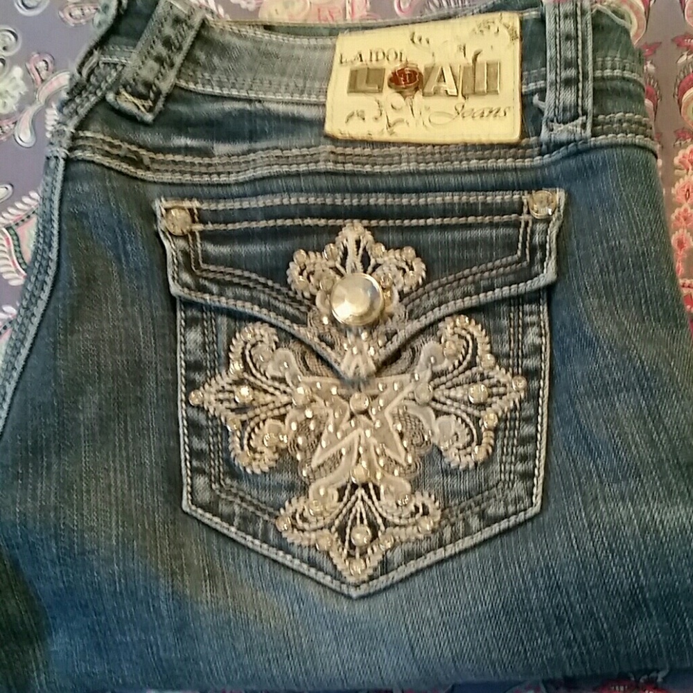 LA idol nice jeans with Blingy pockets